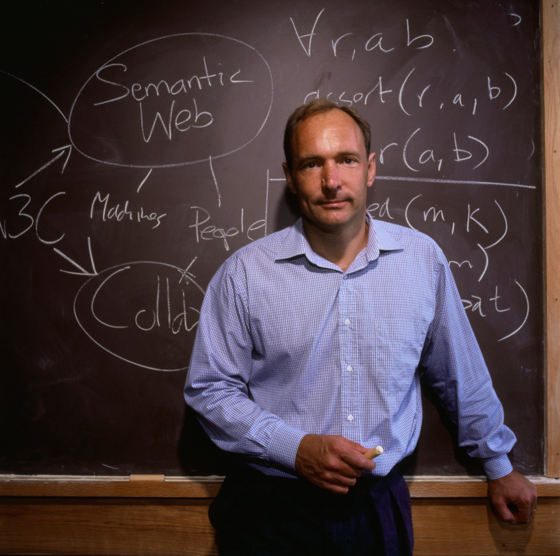 <p>British computer scientist Tim Berners-Lee integrates two existing technologies — hyperlinked computer text and the Internet — to create the World Wide Web.</p>